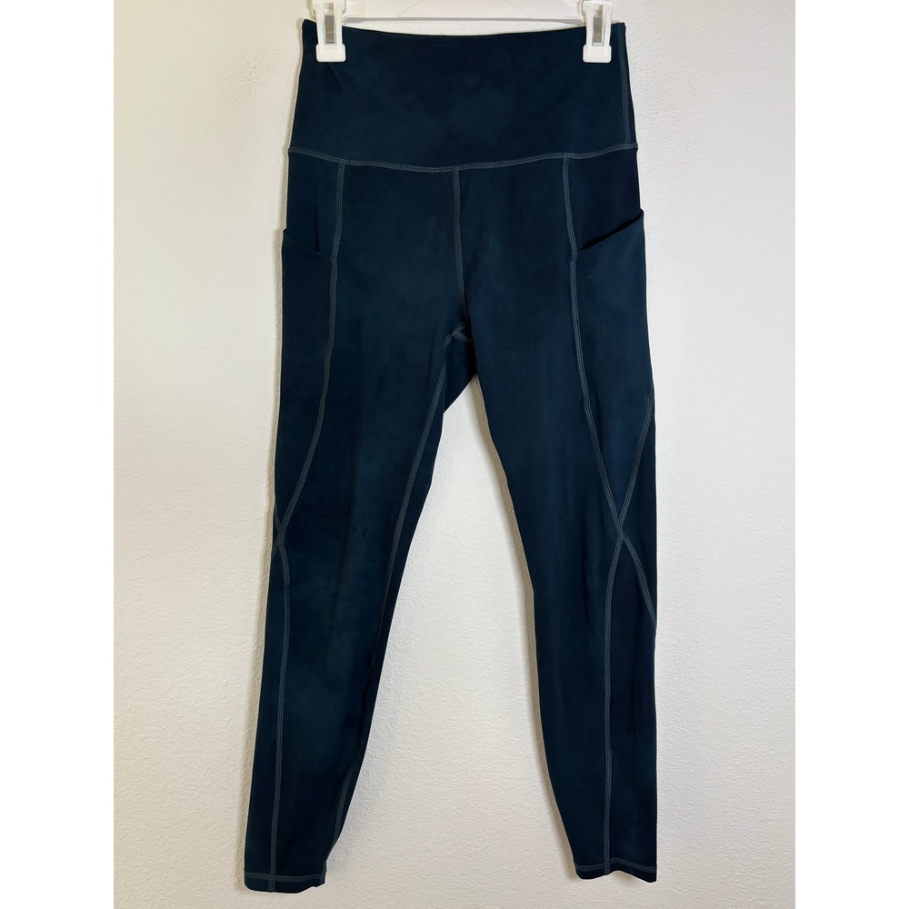 Ododos Womens High Waisted Yoga Leggings with Pockets Navy Blue Size S 26 Inseam